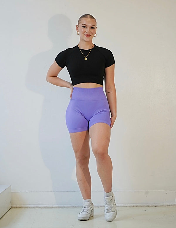 Flex Scrunch Shorts | Periwinkle